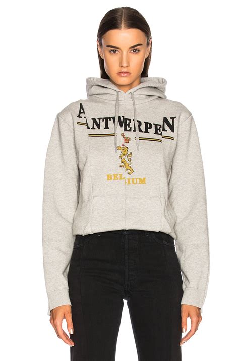 fake grey vetements antwerpen hoodie